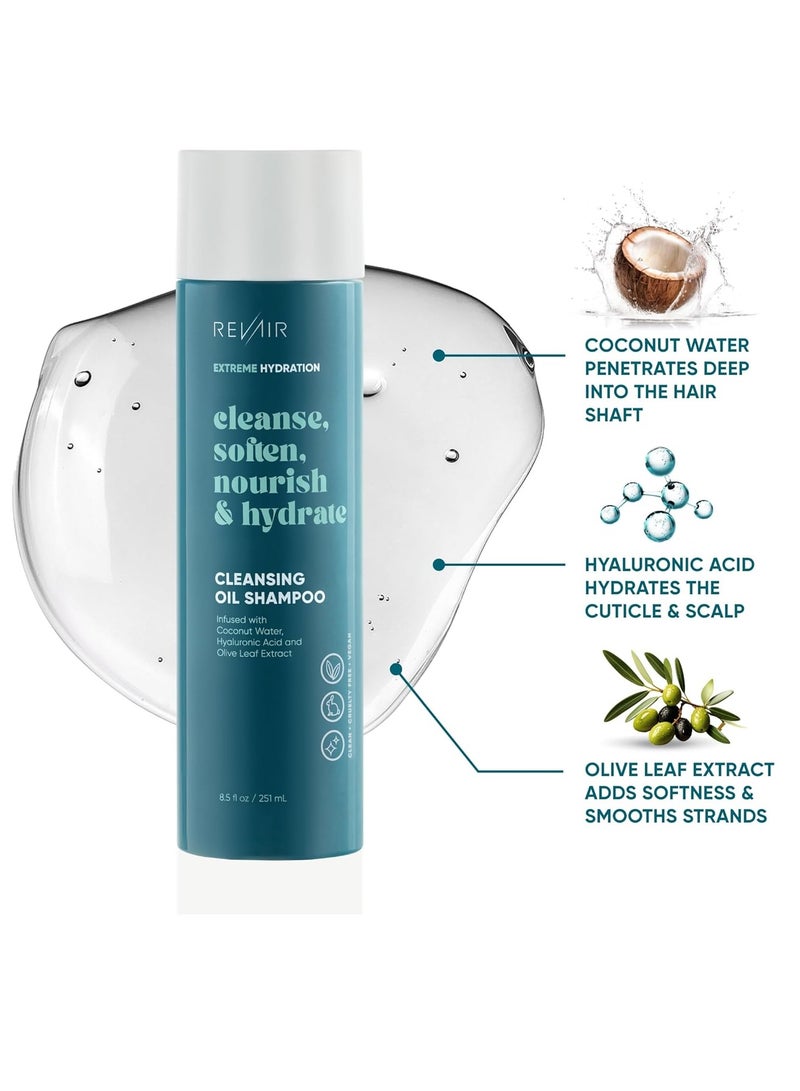 REVAIR RevAir Cleansing Oil Shampoo - Clarifying Shampoo for Curly Hair Infused with Coconut Water, Hyaluronic Acid & Olive Leaf Extract - Detox Shampoo for Product Build Up - Vegan & Cruelty Free (16 Fl Oz) - Image 3