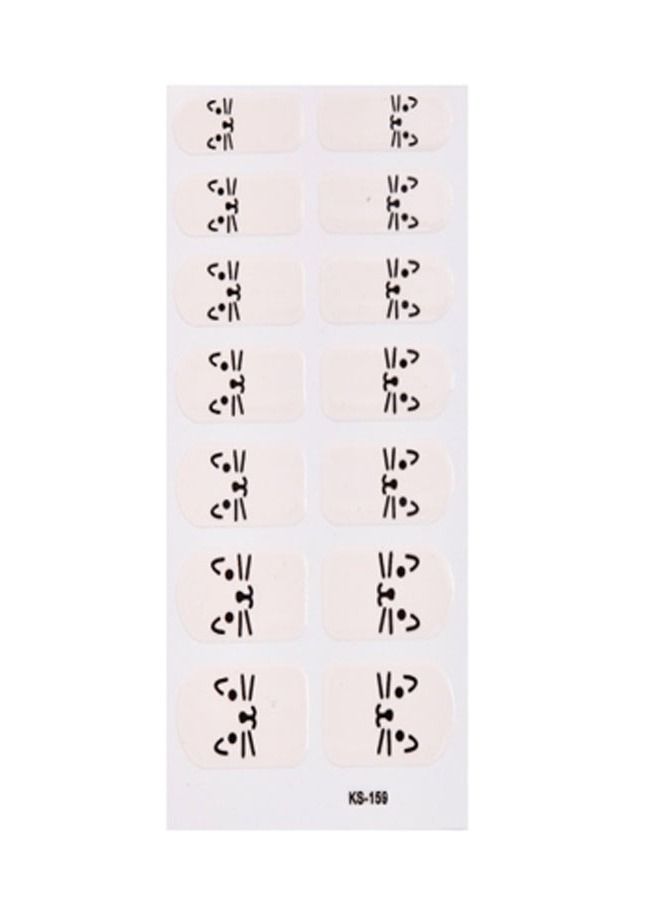 14-Pieces Fashion False Nails Sticker