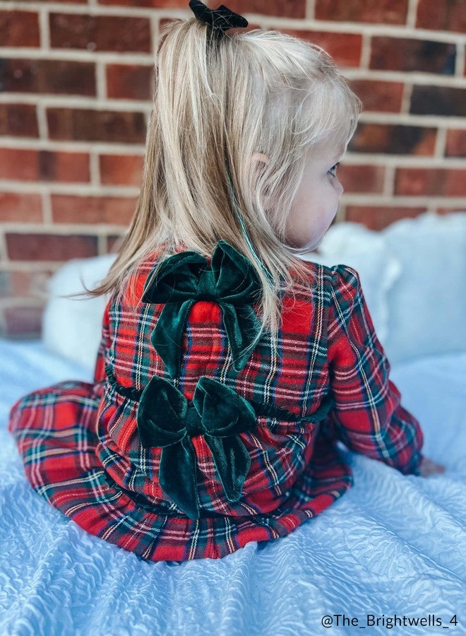 Mud Pie Baby Girls Children Tartan Tiered Dress - Image 4