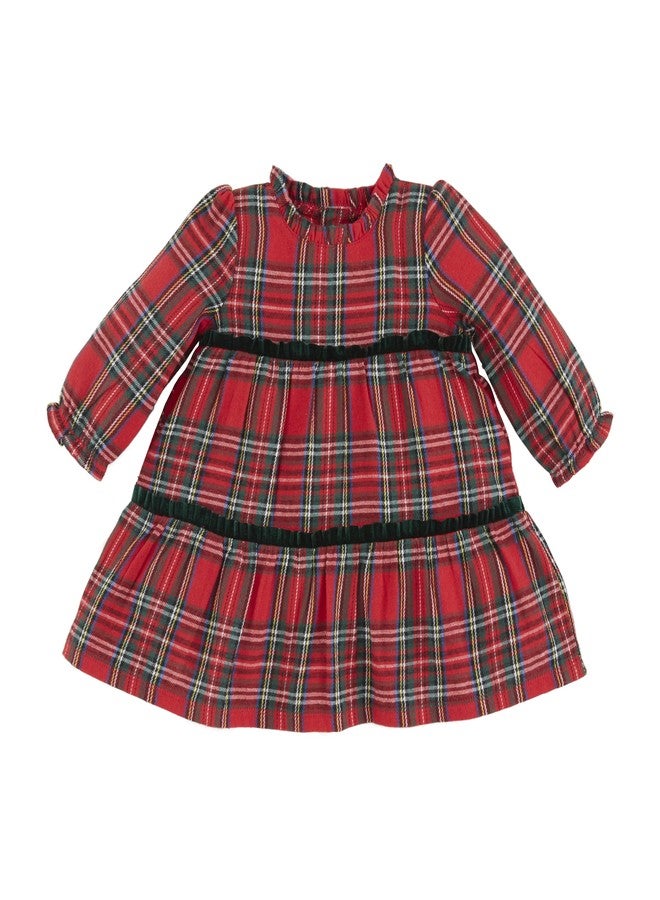 Mud Pie Baby Girls Children Tartan Tiered Dress - Image 1