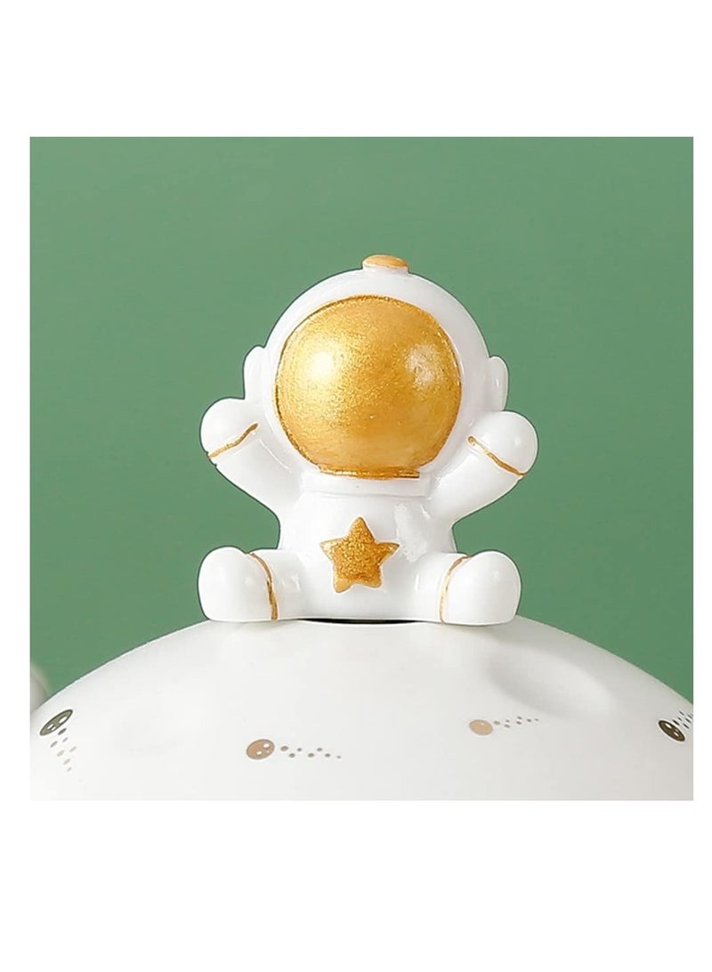 Y&D Astronaut Cup Space Embossed Planet Mug 13.52oz Ceramic Coffee Mugs with Lid And Spoon Gift Box Cute Ceramic Coffee Mug Unique Gift Birthday For Girl Boy Women Men (Light Blue)  - Image 4