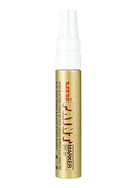 قلم تحديد طلاء Uniball ذو طرف إزميل ذهبي - PX30