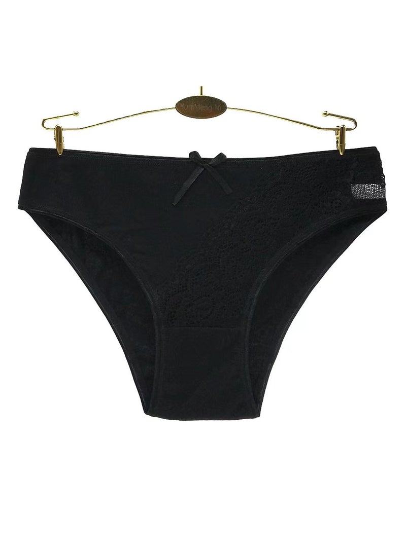 Zeemey Zeemey 6-Piece Cotton Bikini Breathable Panties Low Waist Fashionable Ladies Charming Thick Bottom - Image 5
