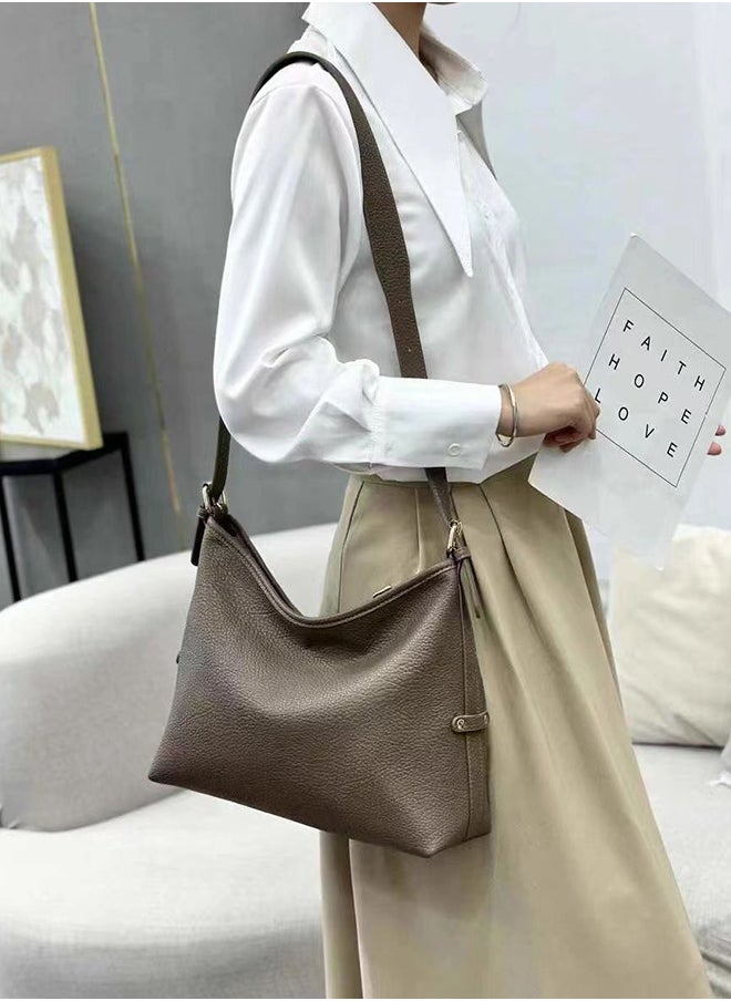 JCB CHIC Women Magnetic Closure Crossbody Bag  Shoulder Bag Tote Bag with Multi-Pocket Handbag Adjustable Strap Hobo Bag Messenger Bag for Work Travel (Z-1552-light brown )  - Image 1