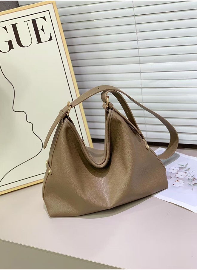 JCB CHIC Women Magnetic Closure Crossbody Bag  Shoulder Bag Tote Bag with Multi-Pocket Handbag Adjustable Strap Hobo Bag Messenger Bag for Work Travel (Z-1552-light brown )  - Image 2