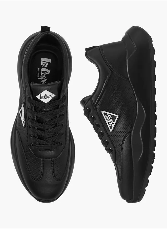 Lee Cooper Men's Mesh Textured Shoes with Lace-Up Closure