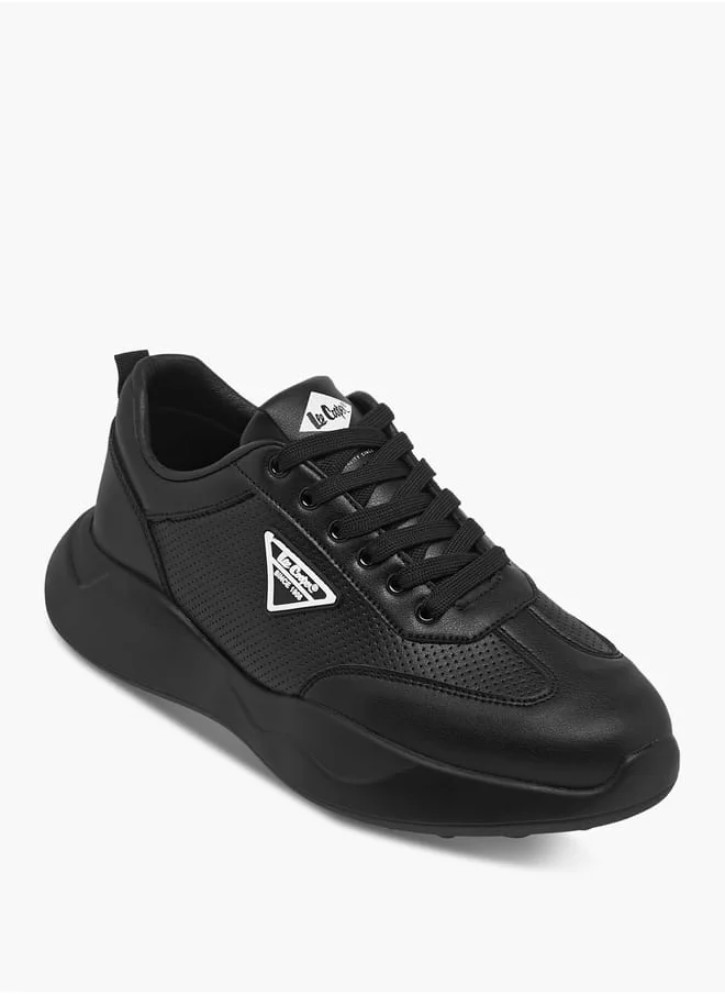 Lee Cooper Men's Mesh Textured Shoes with Lace-Up Closure