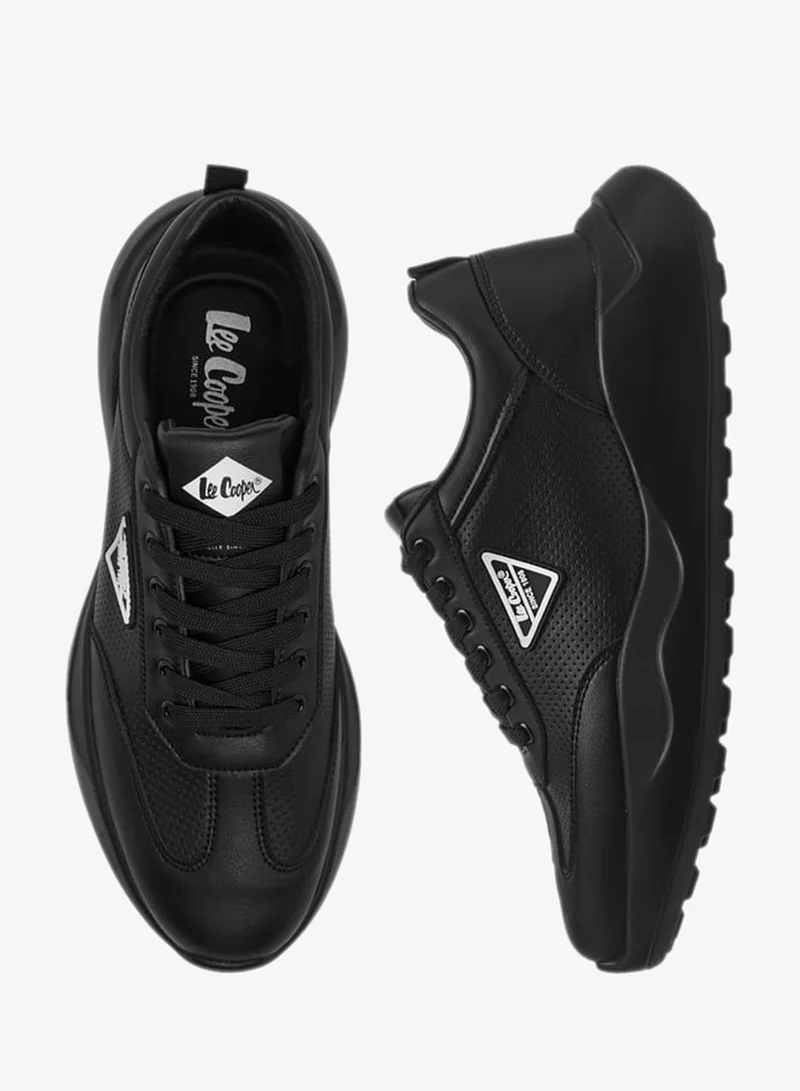 Lee Cooper Men's Mesh Textured Shoes with Lace-Up Closure