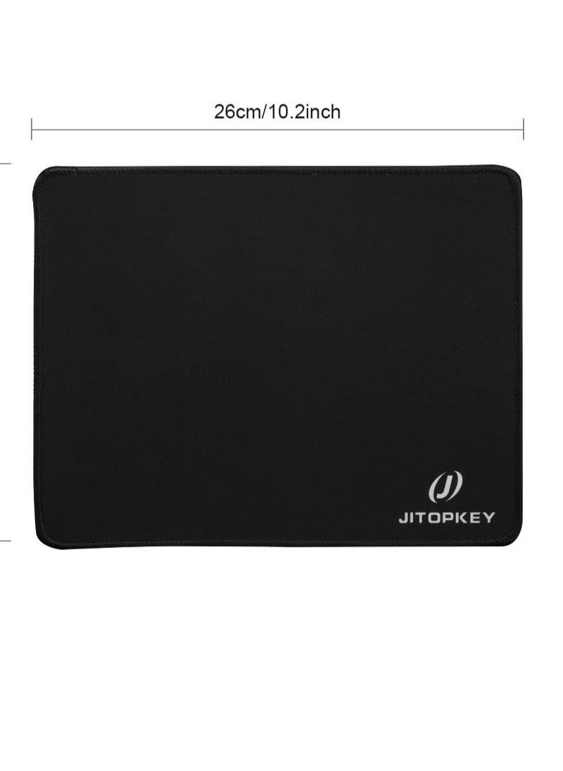 JITOPKEY - Mouse Pad with Stitched Edge, Size 260X210X2MM Premium and Portable Textured Mouse Mat, Non-Slip Rubber Base Mousepad for Laptop, Computer & PC - Image 1