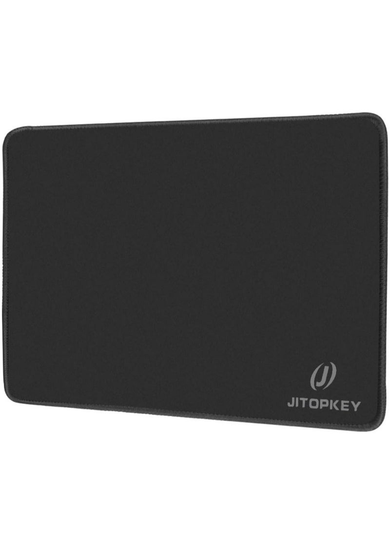 JITOPKEY - Mouse Pad with Stitched Edge, Size 260X210X2MM Premium and Portable Textured Mouse Mat, Non-Slip Rubber Base Mousepad for Laptop, Computer & PC - Image 1