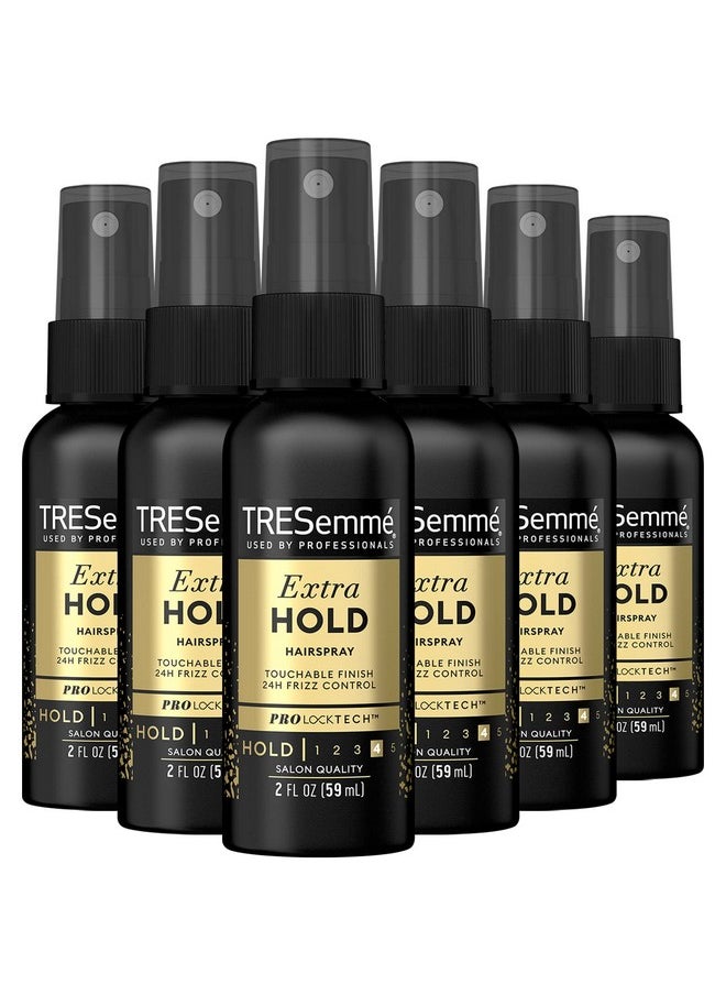 TRESemmé Tresemme Hairspray Travelsize Extra Hold Nonaerosol Value Pack 24Hour Frizz Control Hair Care Antihumidity Spray For Hair Styling Products Moisturizing Hair Spray 2 Oz (Pack Of 6)  - Image 1