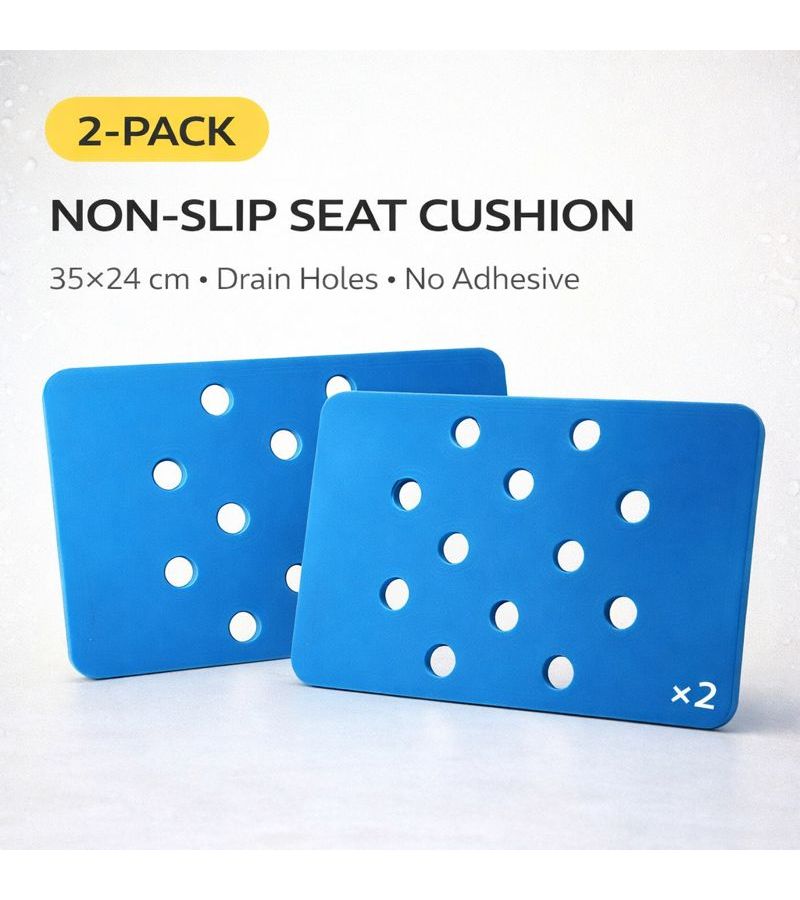 2PCS EVA Shower Chair Cushions Non Slip Bath Seat Pad with Drain Holes SCC EVA 3524 2PK - Image 3