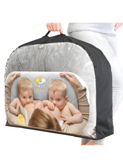 TwinGo Nurse And Lounge Pillow Grey Breastfeeding Pillow For Twins Or Two Lounge Pillows 8 Uses Xs To Plus Size Woman Preemie 0 12 Mo Babies  - Image 5