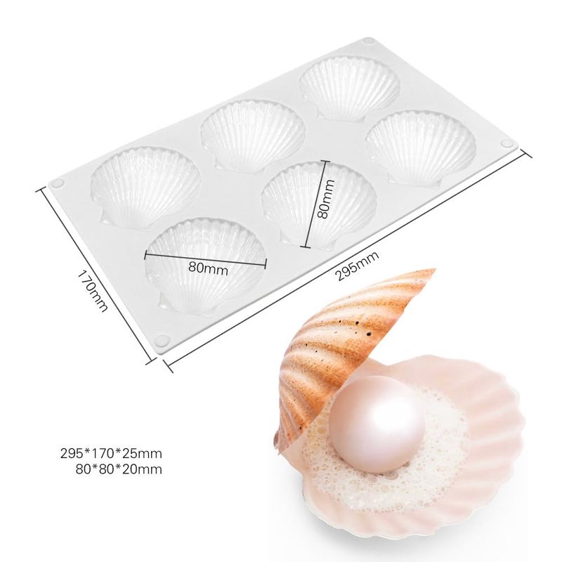 mostsom Cake Mold Shell Shaped Silicone Baking Cookie Biscuit Mold DIY Bakeware Pan Mould Kitchen Accessories (Shell J_11.8 X6.8 X1 inch) - Image 3