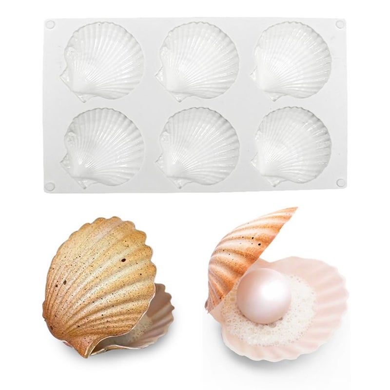 mostsom Cake Mold Shell Shaped Silicone Baking Cookie Biscuit Mold DIY Bakeware Pan Mould Kitchen Accessories (Shell J_11.8 X6.8 X1 inch) - Image 2