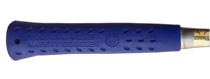 Rocksmins FE01b-Blue Geology Geological Hammer Pointed Imported 900-925gm Approx 12" Single Piece with Shock Proof Rubber Grip Handle Geologist Metal Finish Geologists For Mining Brick Hammer Student - Image 4