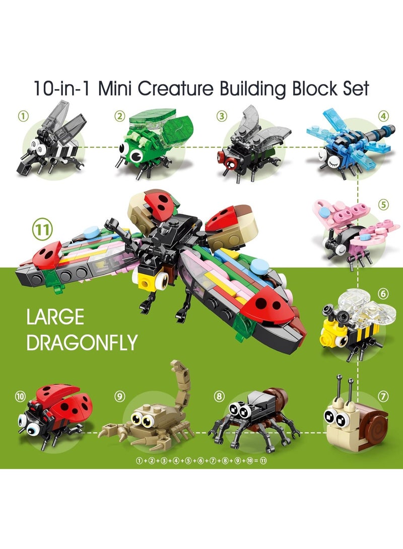 【Insect World Blind Box Building Blocks】10 Random Style Set | Educational Assembly Toys | Cute & Realistic Insect Models (Butterfly/Dragonfly/Spider) | Eco-Friendly ABS Material | Develops Creativity & Motor Skills | STEM Parent-Child Toy | Stable Connection For Display | Perfect Gift For Kids 6+ - Image 2