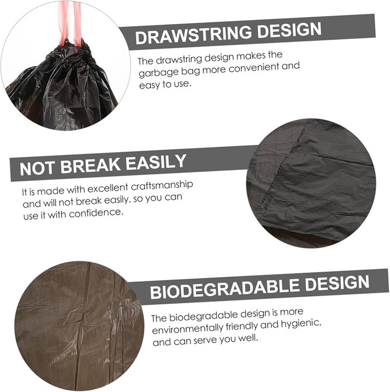 فاليكلود 75 كيس نفايات سميك بسحاب للاستخدام في المطبخ والمنزل والفندق باللون الأسود - Image 5