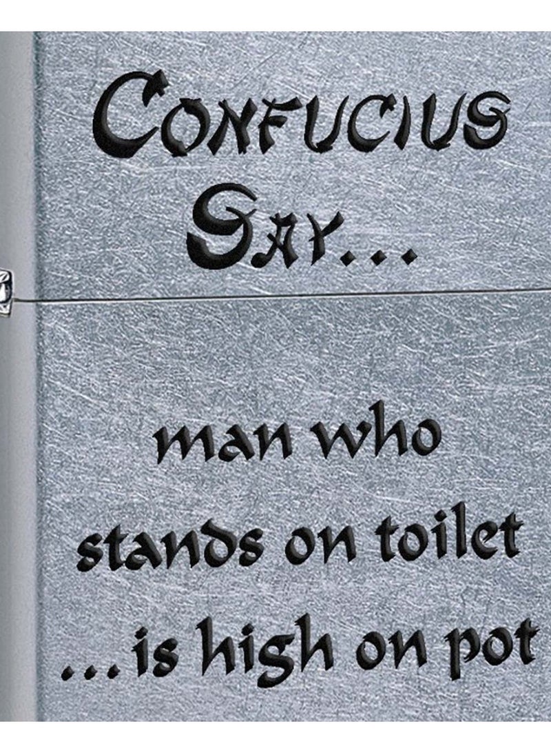Zippo Confucius Toilet Pot Pocket Lighter 28459 - Image 2