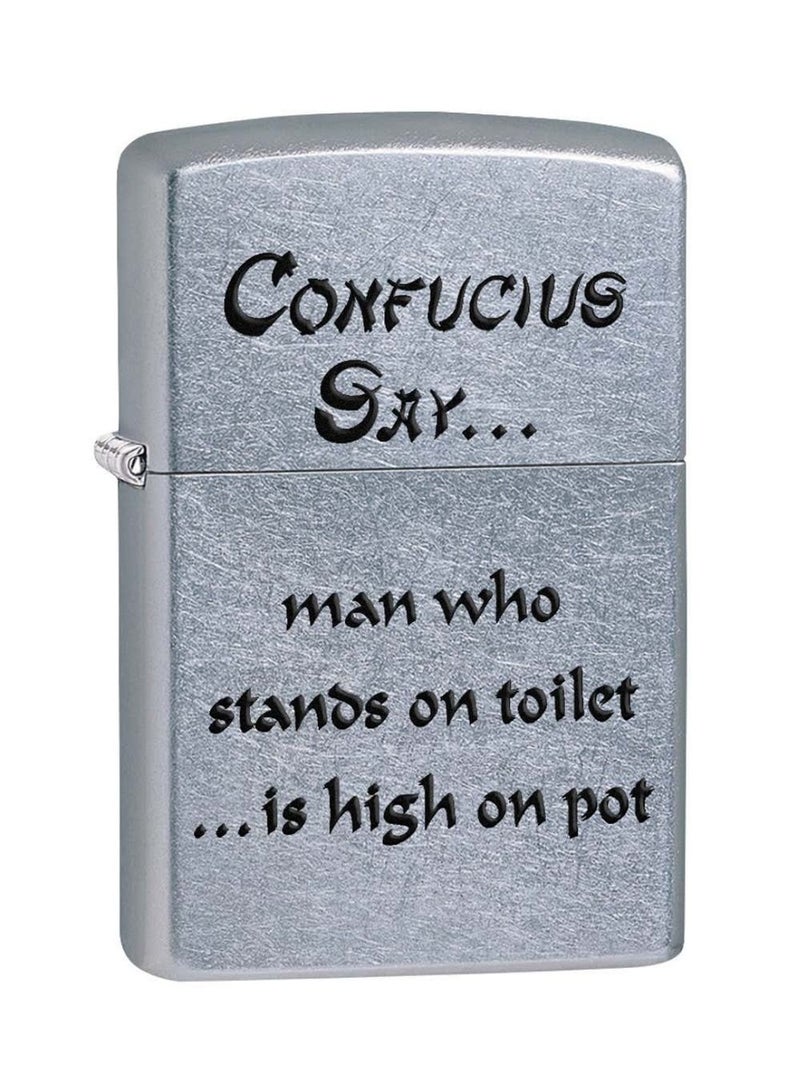 Zippo Confucius Toilet Pot Pocket Lighter 28459 - Image 1