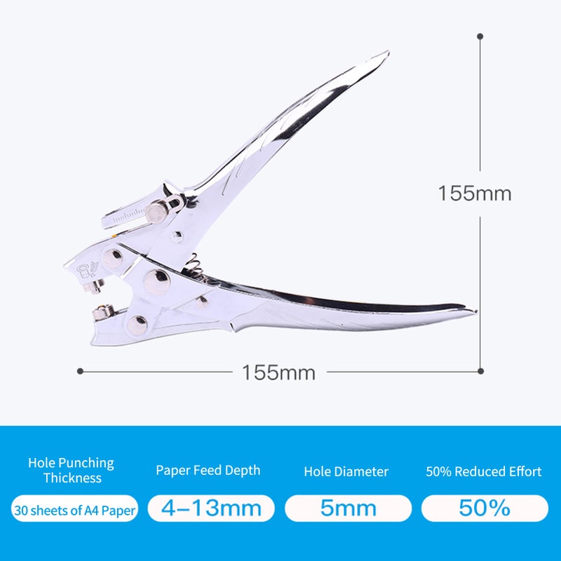 KW-trio Handheld DIY One-Hole Punch Single Hole Puncher All Metal Paper Cutter 50% Reduced Effort for Office Home School Students 30 Sheet Capacity for Binder Notebook Craft Paper Greeting Cards - Image 5