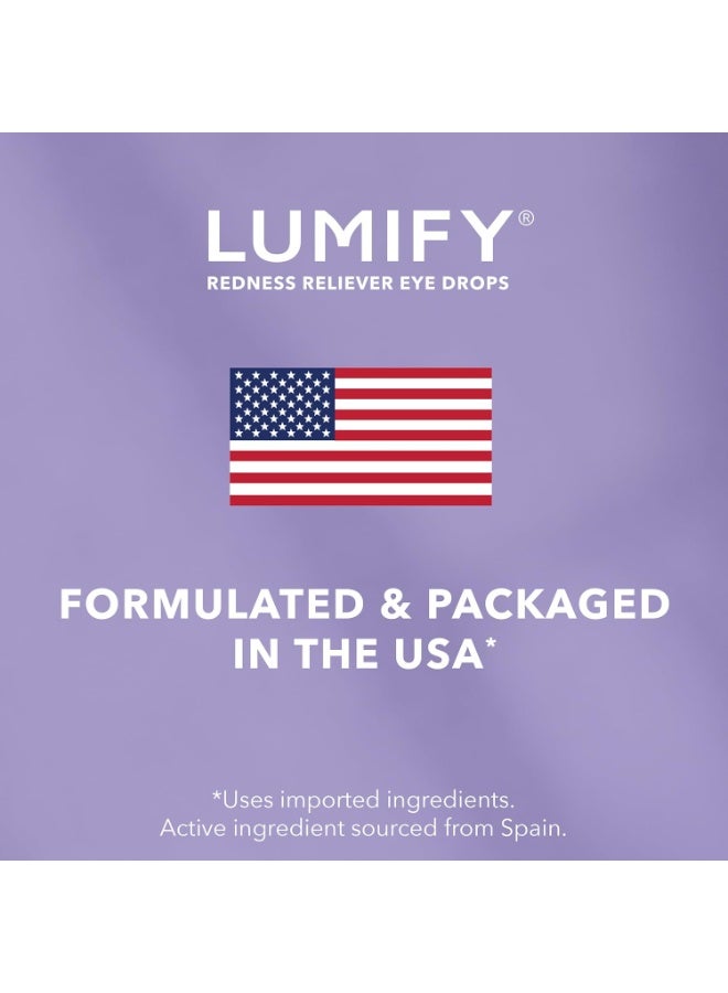LUMIFY Redness Reliever Eye Drops - 7.5ml (0.25oz) – Fast-Acting Eye Whitening Drops with Brimonidine Tartrate 0.025% - Image 3
