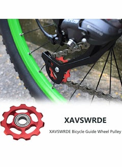 Excefore Bike Set of 3 11T Jockey Wheel, Pulley Wheel for Derailleurs for Bikes 11T Rear Derailleur Pulley Roller Wheel Alloy Bicycle Guide Wheel Derailleur Pulley for MTB or Road Bike  - Image 2
