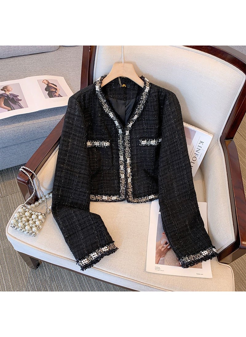 Generic Plus Size Womens Tweed Coat  Dress Set Autumn 2024 Jacket (shipped within 15 days) 