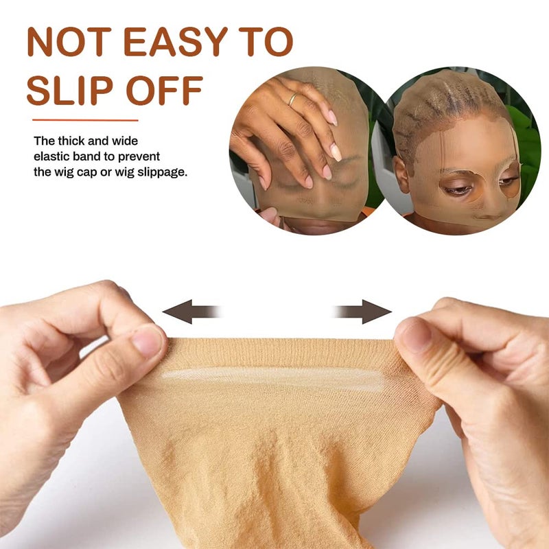 مياوبا Wig Kit for Lace Front Wigs for Beginners 7Pcs, Lace Melting Elastic Band for Wigs, Edge Laying Scarf with Wig Caps, Eyebrow Razors, Tweezers, Edge Brush, Wig Grip Headband, Mini Scissors - Image 5