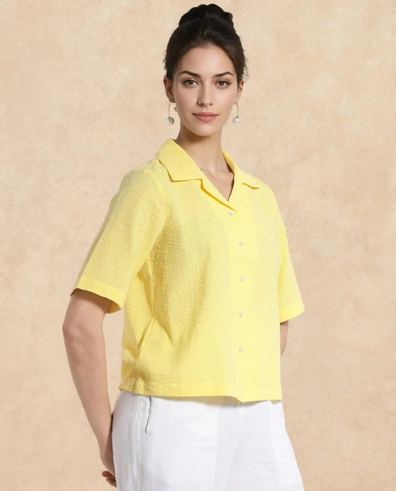 Rareism Women's Half Sleeve Plain Top