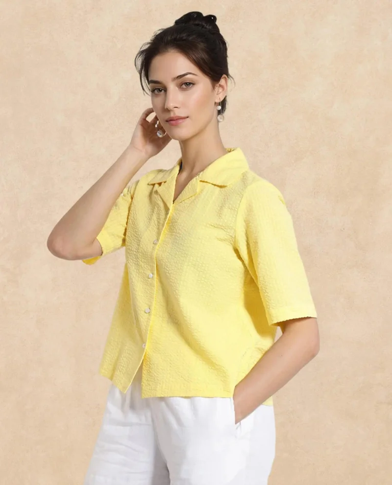 Rareism Women's Half Sleeve Plain Top
