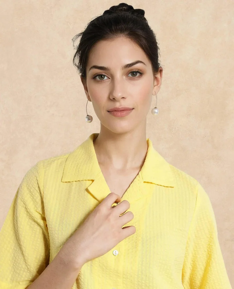 Rareism Women's Half Sleeve Plain Top