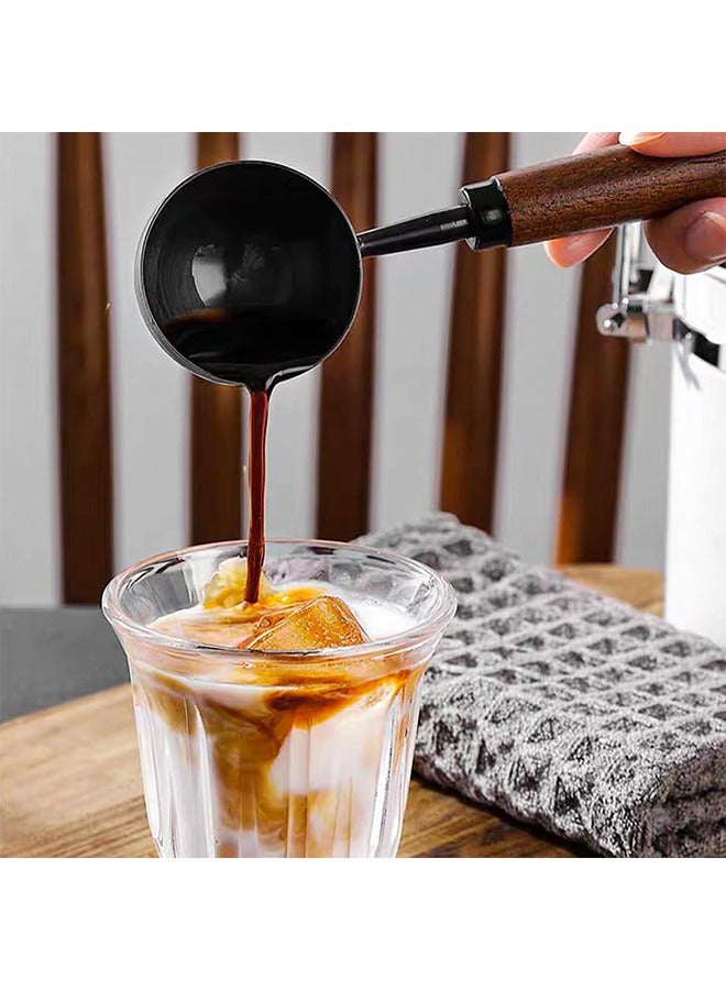 2 PCS Vintage Coffee Scoop, 30ml Coffee Measuring Spoon, Retro Stainless Steel Coffee Spoon with Wooden Handle - Image 3