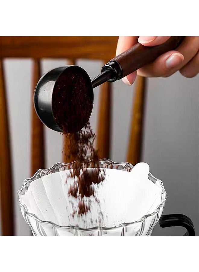 2 PCS Vintage Coffee Scoop, 30ml Coffee Measuring Spoon, Retro Stainless Steel Coffee Spoon with Wooden Handle - Image 4