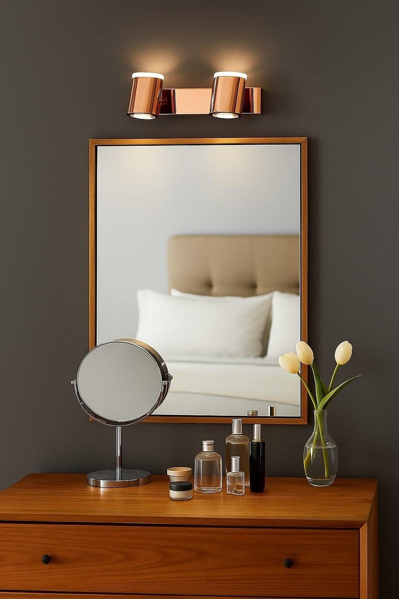 FILLISKA® 3 in 1 Double Wall spot/Picture/Display/Mirror Light with Adjustable Head and Colour Changing Function (RoseGold-6523)(1 Year Warranty) - Image 4
