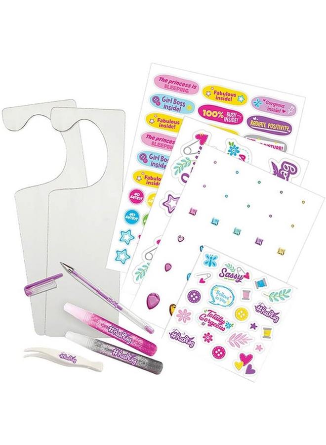 Hashtag Stylish and Trendy Mycrafts Door Tag Set with Stickers Multicolor HTMC2101 - Image 1