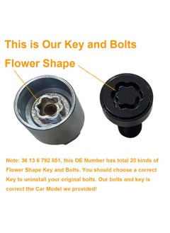 Generic 36136792851 Anti Theft Wheel Stud Bolt Locks 14 X 1.25Mm With 1 Key Compatible For E70 E71 F10 F30 F22 F32 G11 F01 F25 F26 F12  - Image 2
