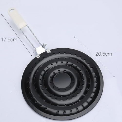 Alark Stainless Steel Double Thickening Heat Diffuser Reducer Flame Guard Simmer Plate for Electric Gas Stove Top Foldable Handle Gas Grill kitchen appliance parts Hot Roaster for Gas Black - Image 5