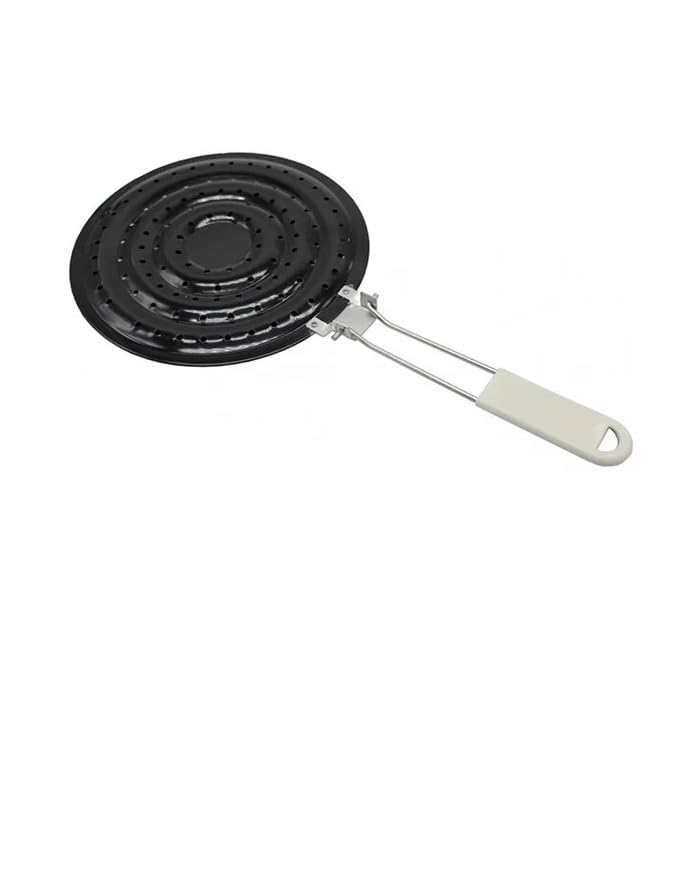 Alark Stainless Steel Double Thickening Heat Diffuser Reducer Flame Guard Simmer Plate for Electric Gas Stove Top Foldable Handle Gas Grill kitchen appliance parts Hot Roaster for Gas Black - Image 2