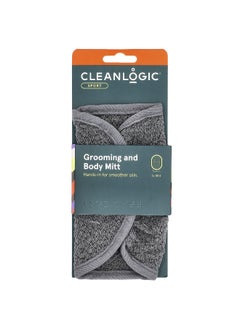 CleanLogic, Sport, Grooming and Body Mitt, Gray, 1 Count
