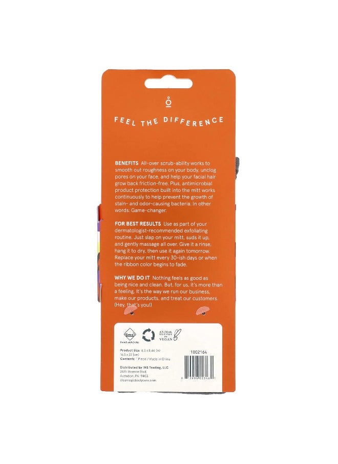 Clean Logic - CleanLogic, Sport, Grooming and Body Mitt, Gray, 1 Count - Image 1