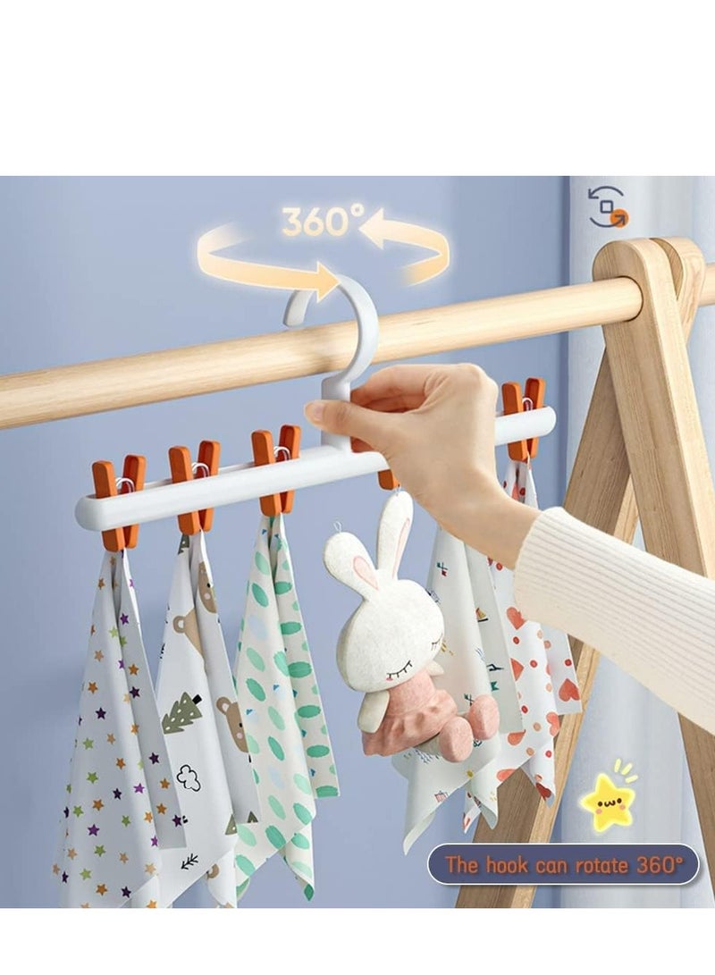 2 Pack Windproof Sock Clips - 360° Swivel Hook & Strong Clips for Easy Drying & Organizing Socks, Underwear, Hats, & Scarves  - Image 5