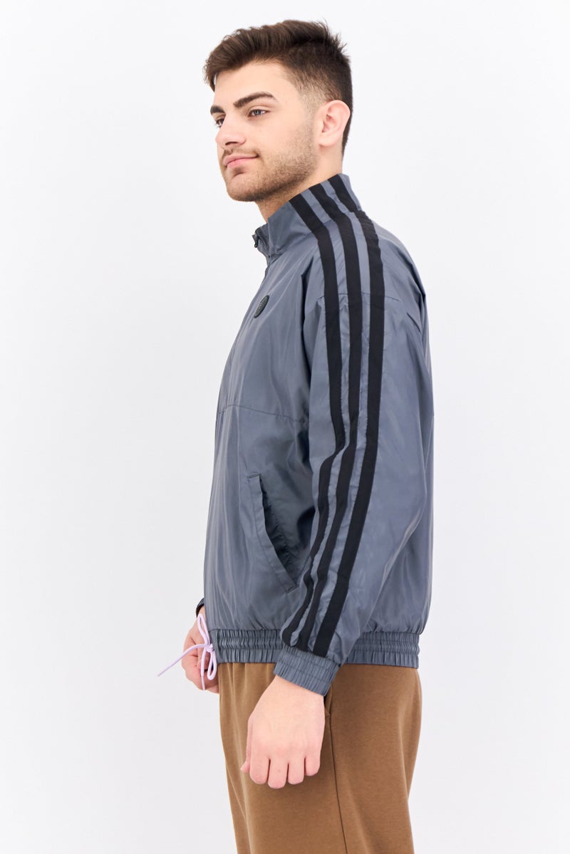 Adidas Men Sportswear Fit Long Sleeve Outdoor Jacket, Grey - Image 2