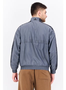 Adidas Men Sportswear Fit Long Sleeve Outdoor Jacket, Grey  - Image 3