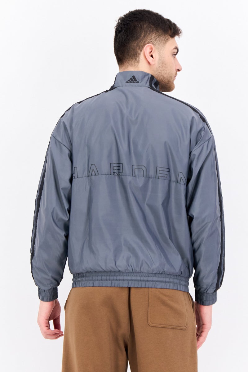 Adidas Men Sportswear Fit Long Sleeve Outdoor Jacket, Grey - Image 3