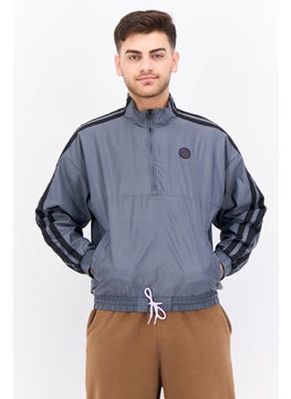 Adidas Men Sportswear Fit Long Sleeve Outdoor Jacket, Grey  - Image 1