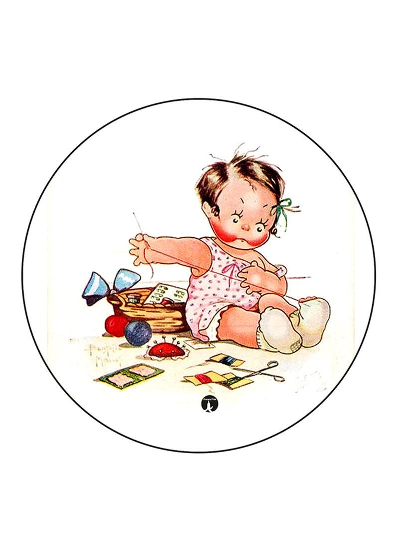Baby Printed Fridge Magnet Round  Multicolour