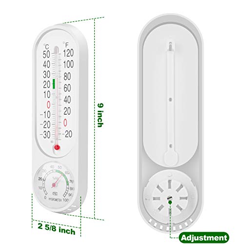 DWEPTU Outdoor/Indoor Thermometer Hygrometer Humidity Meter Thermometers Temperature Humidity Gauge Meter with Celsius/Fahrenheit (℃/℉) for Patio Field Cellar Garden Humidors Greenhouse Closet by DWEPTU - Image 2