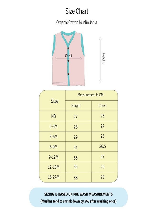 A toddler thing - Organic Cotton Muslin Jabla & Shorts | White Jhabla | for Boys & Girls | Comfy Jabala | Sleeveless Vest | Baby Products | Casual Clothing | Shade: Doodle | Size - 12-18 Months - Image 5