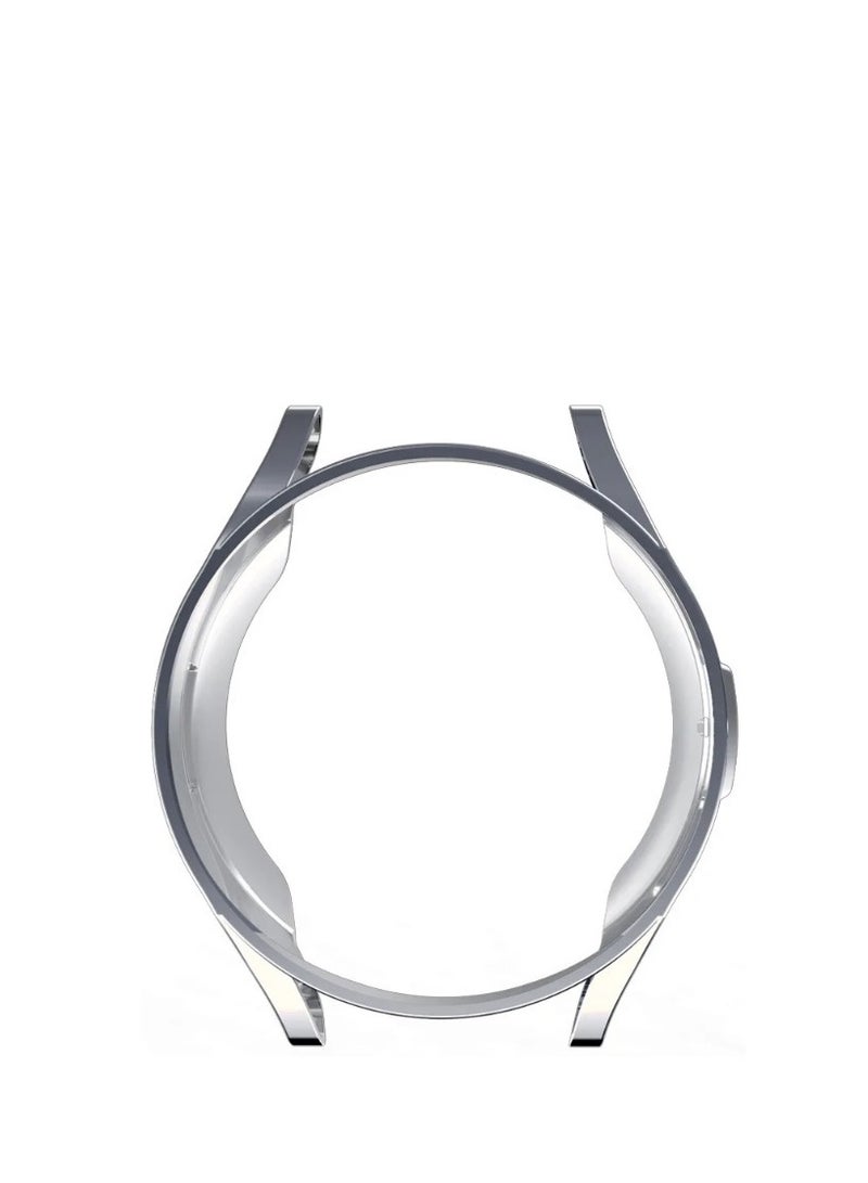 Case For Samsung Galaxy Watch 6 Classic 43mm Without Screen Protector, Ultra Thin Soft TPU Silicone Silver - Image 2